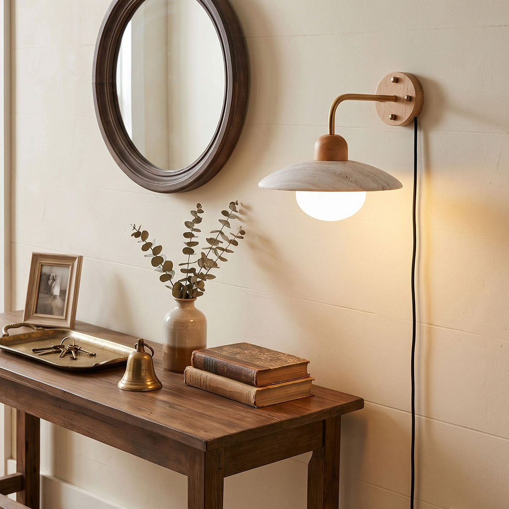 Dome Arm Plug-in Wall Lamp