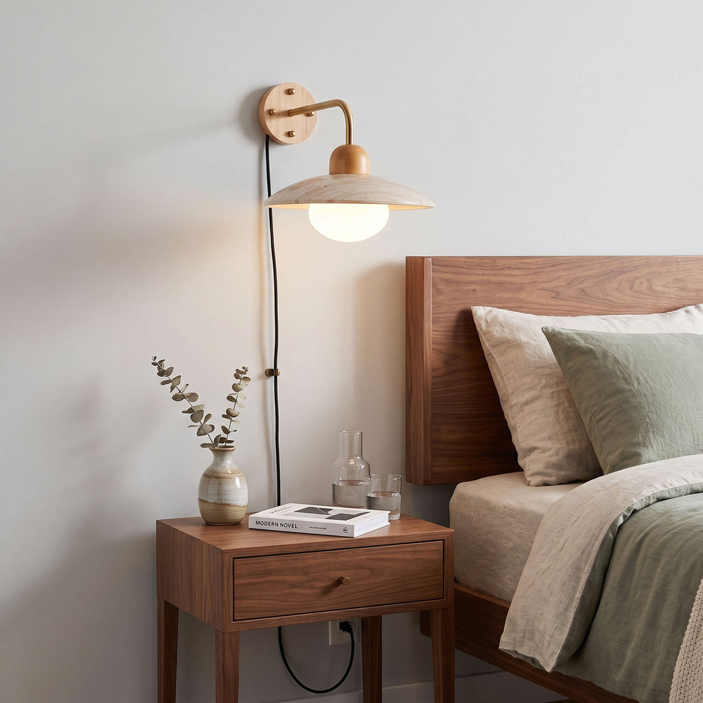 Dome Arm Plug-in Wall Lamp