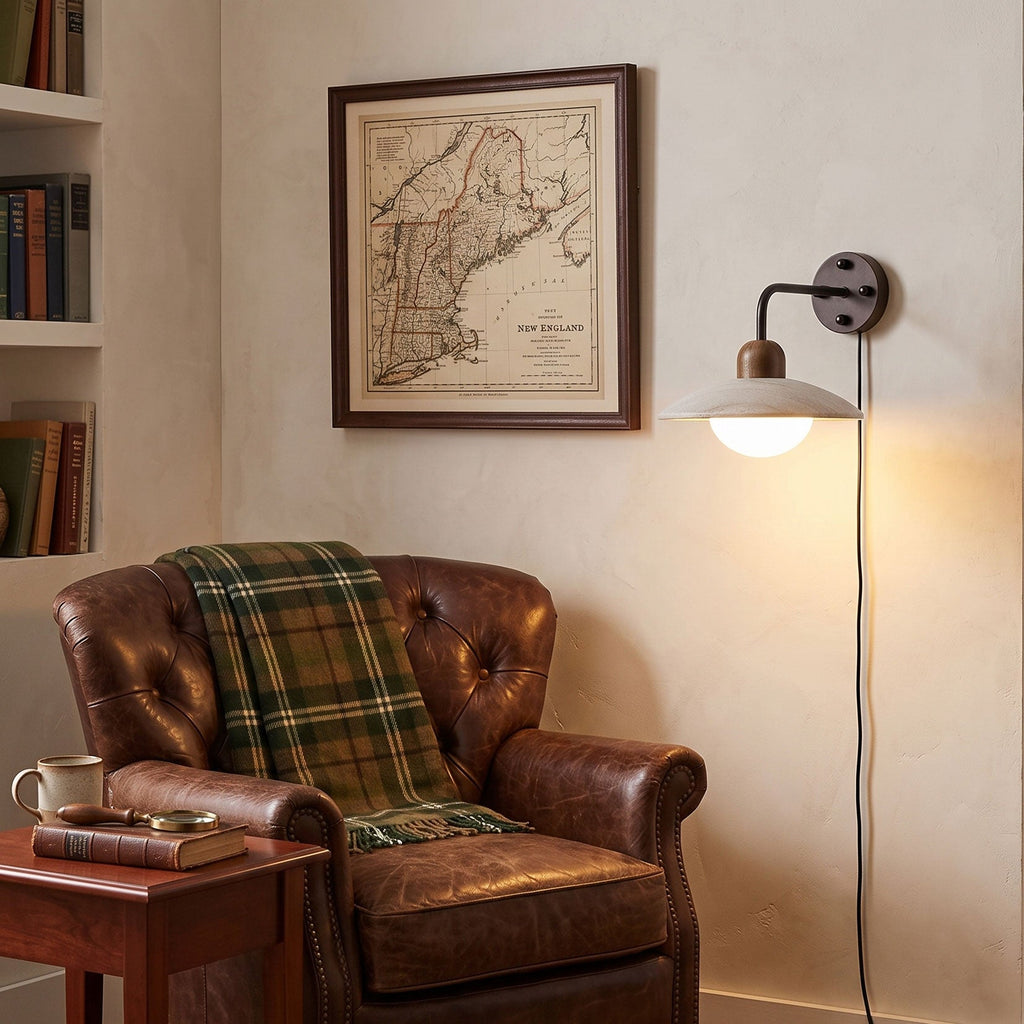 Dome Arm Plug-in Wall Lamp