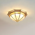 Dome Brass Flush Ceiling Lamp ∅ 13.8″ x H 7.9″ / Brass Ceiling lamp