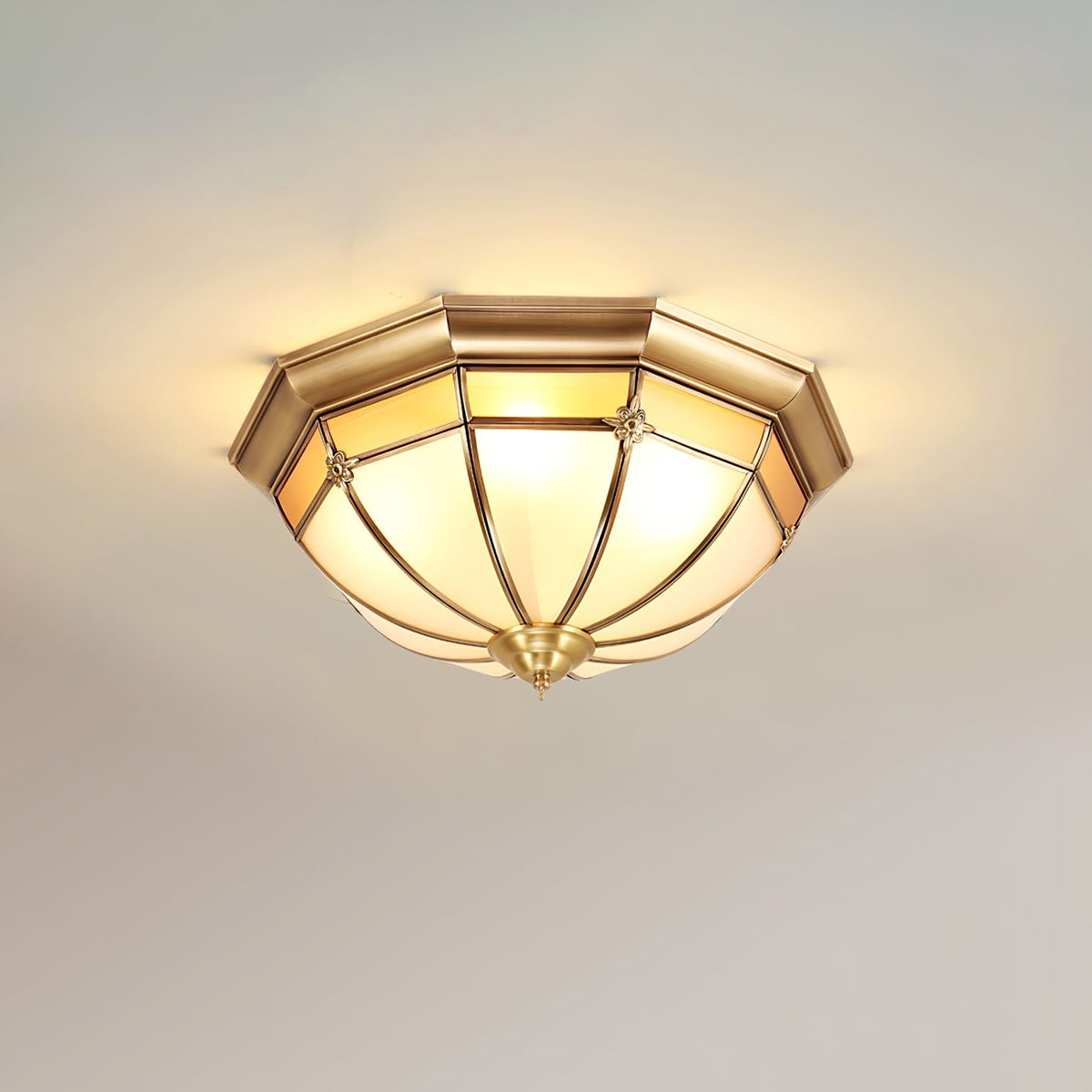 Dome Brass Flush Ceiling Lamp ∅ 13.8″ x H 7.9″ / Brass Ceiling lamp