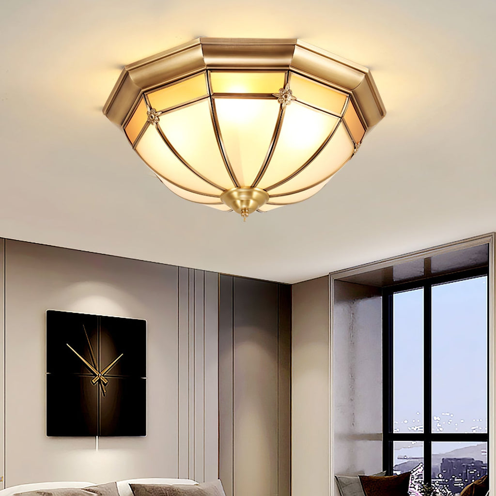 Dome Brass Flush Ceiling Lamp Ceiling lamp
