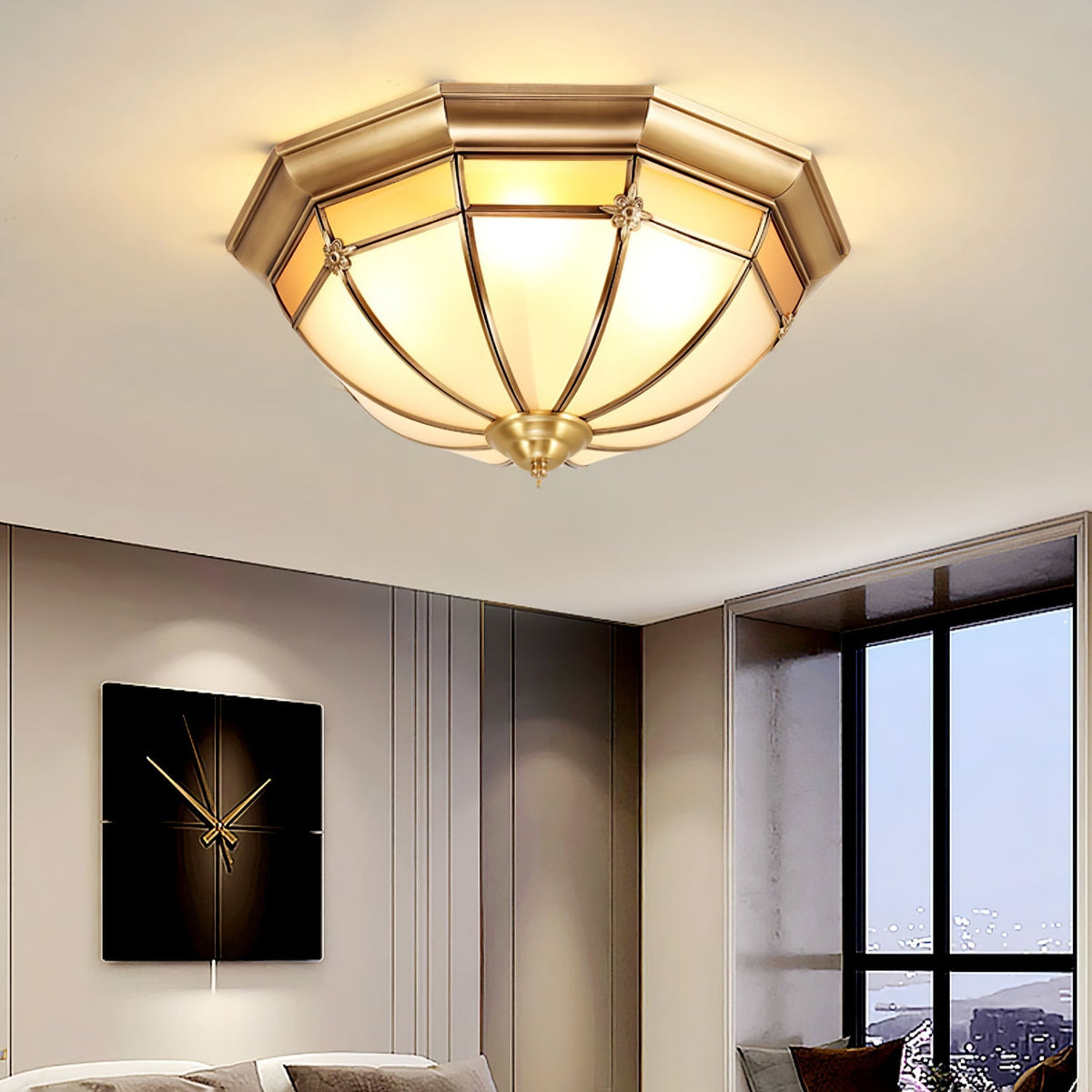 Dome Brass Flush Ceiling Lamp Ceiling lamp