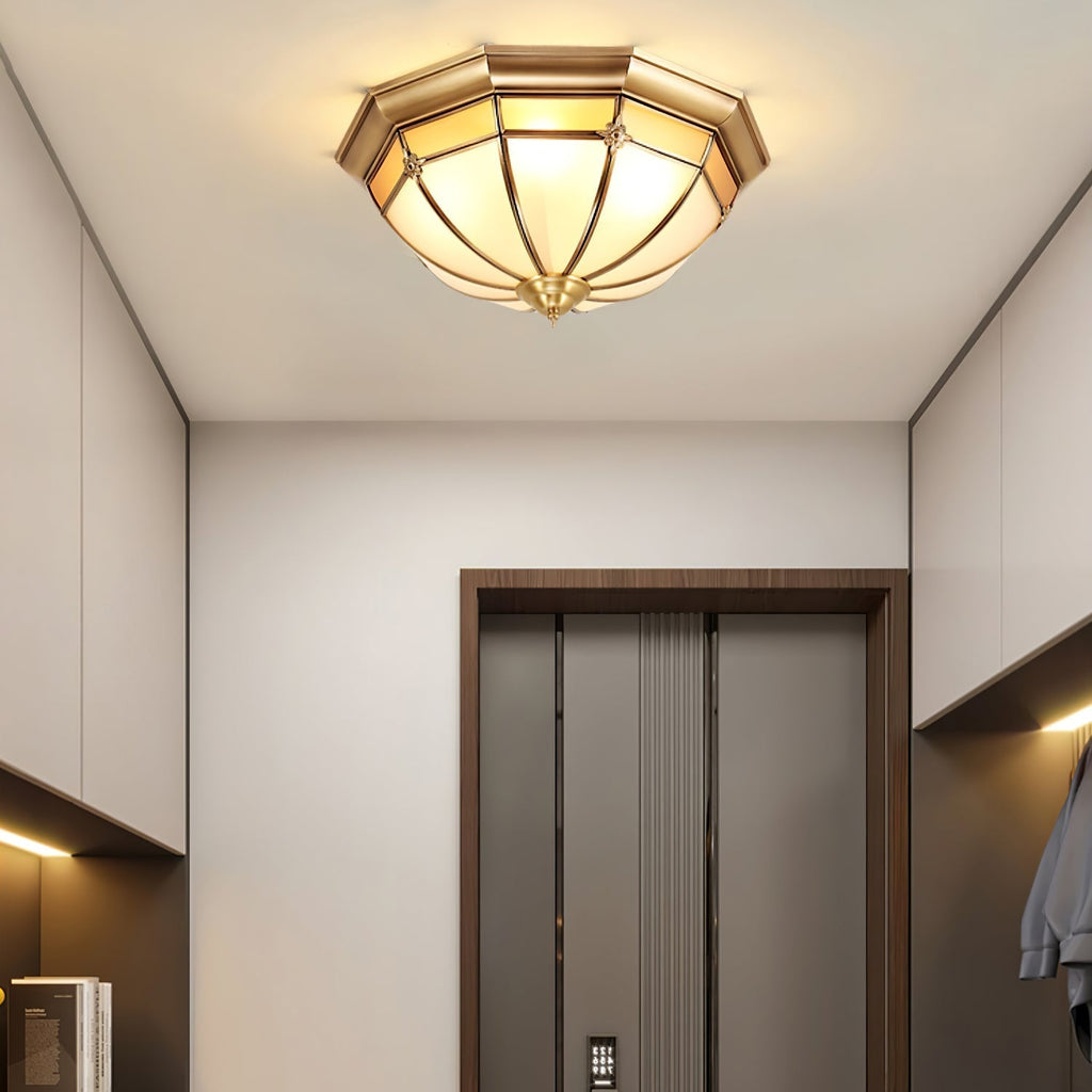 Dome Brass Flush Ceiling Lamp Ceiling lamp