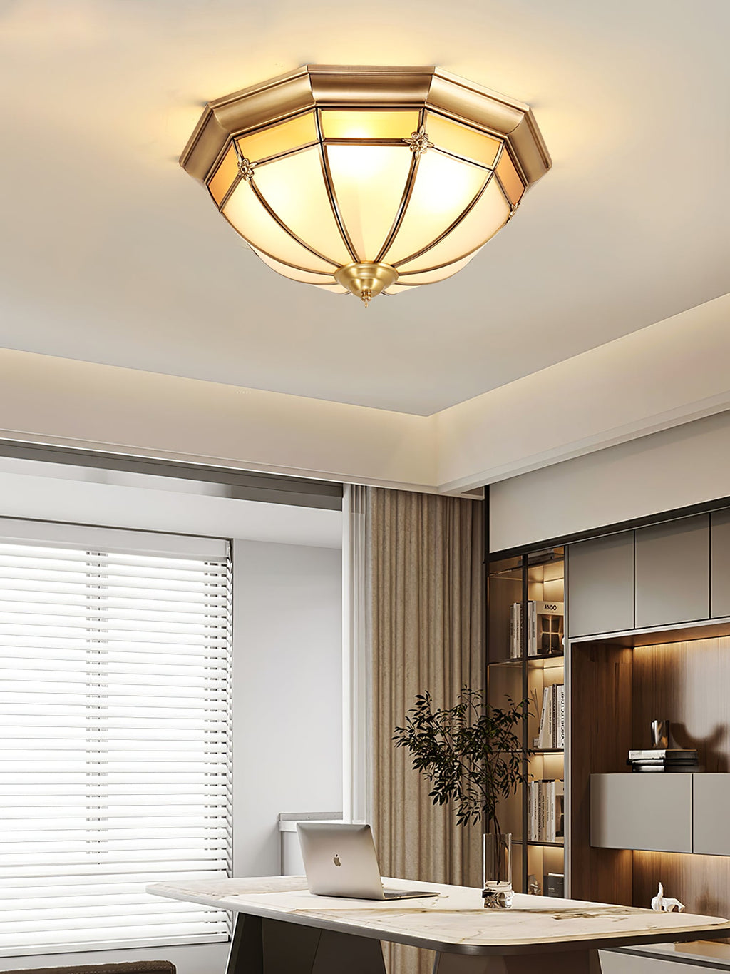 Dome Brass Flush Ceiling Lamp Ceiling lamp