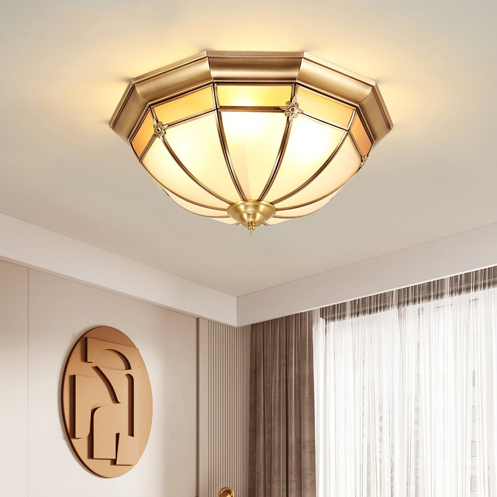 Dome Brass Flush Ceiling Lamp Ceiling lamp