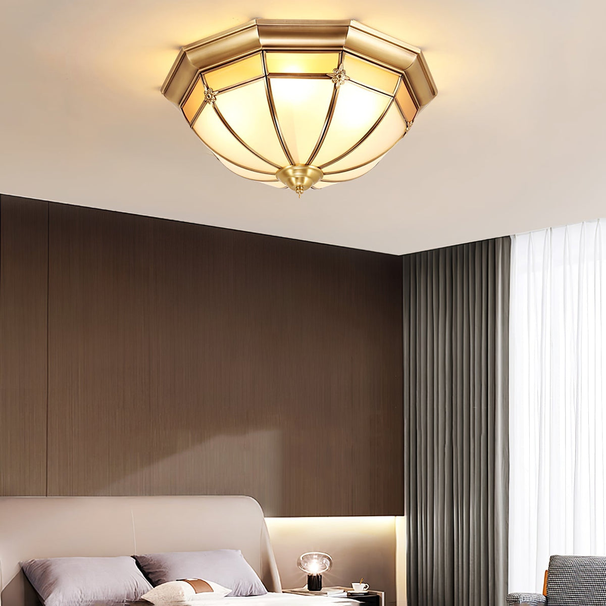 Dome Brass Flush Ceiling Lamp Ceiling lamp