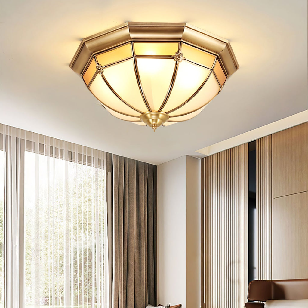 Dome Brass Flush Ceiling Lamp Ceiling lamp