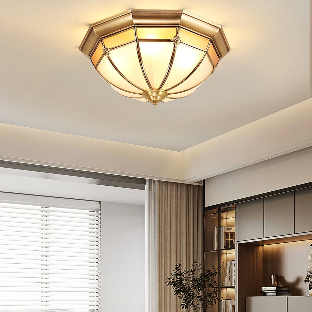 Dome Brass Flush Ceiling Lamp Ceiling lamp