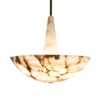 Domus Alabaster Chandelier ? 19.7″ x H 19.7″ / Dia 50cm x H 50cm / White / Warm Light Chandelier