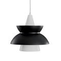 Doo Wop Pendant Lamp ∅ 11.2″ x H 10.4″ / Dia 28.5cm x H 26.5cm / Black & White Pendant light