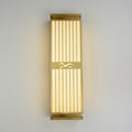 Doots Outdoor Wall Light L 7.1″ x W 4.7″ x H 23.6″ / L 18cm x W 12cm x H 60cm / Gold & White / Warm Light Wall lamp