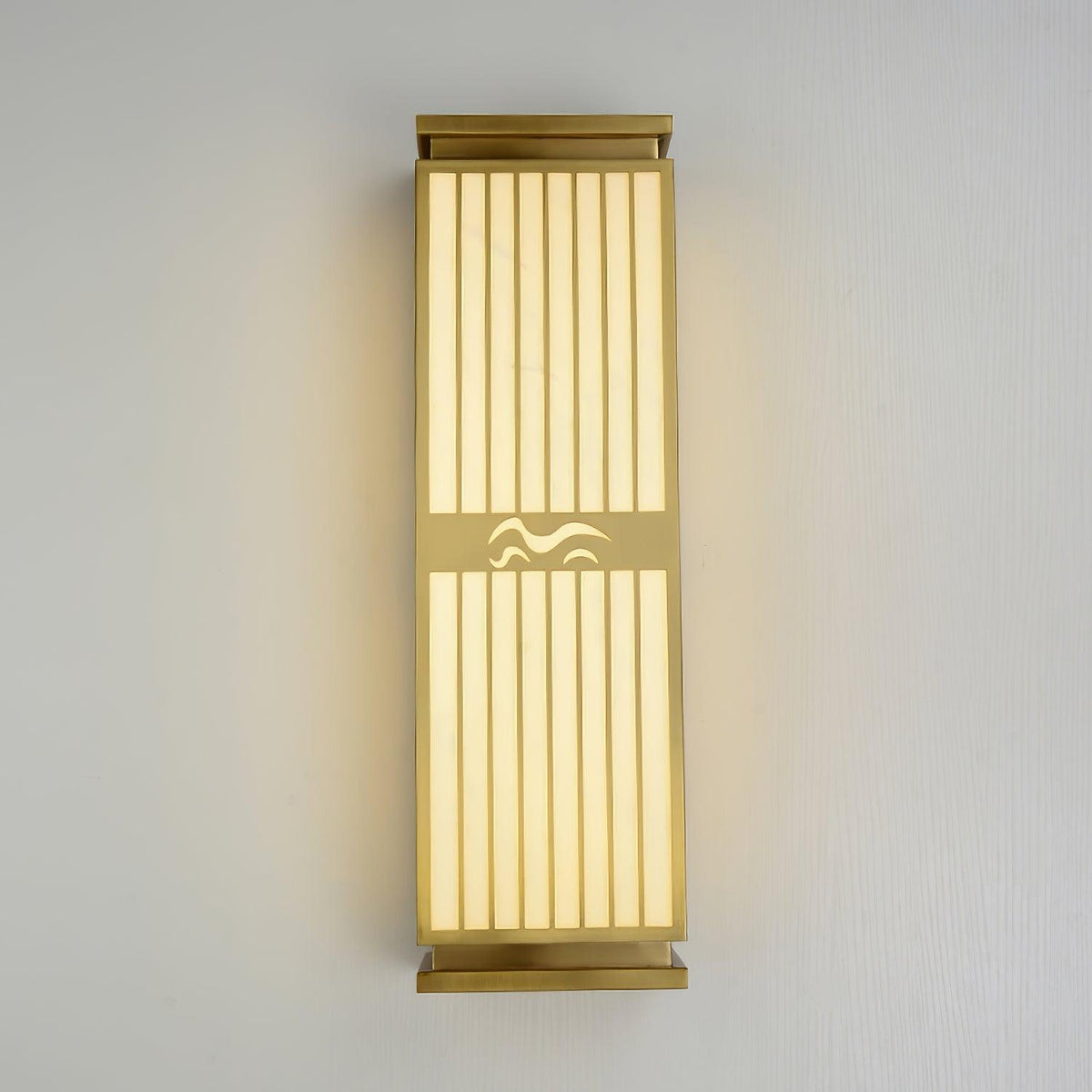 Doots Outdoor Wall Light L 7.1″ x W 4.7″ x H 23.6″ / L 18cm x W 12cm x H 60cm / Gold & White / Warm Light Wall lamp