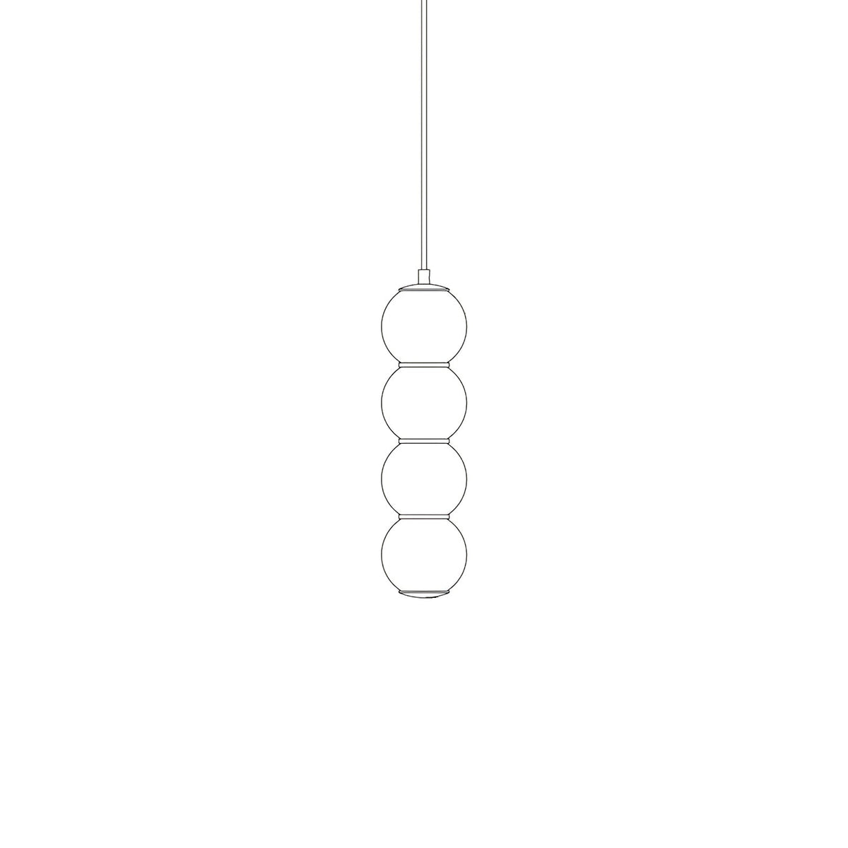 Double Globe Pendant Lamp 4 Heads ∅ 3.9″ x H 15.4″ / Dia 10cm x H 39cm / Gold & White / Warm Light Pendant light