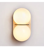 Double Globe Travertine Wall Sconce