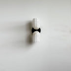 Dual Alabaster Ribbed Wall Sconce