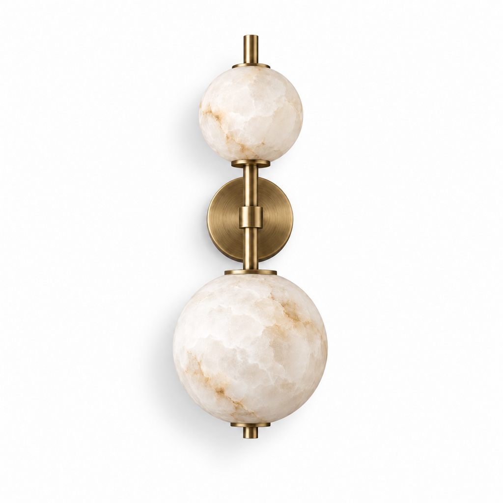 Duet Alabaster Wall Sconce