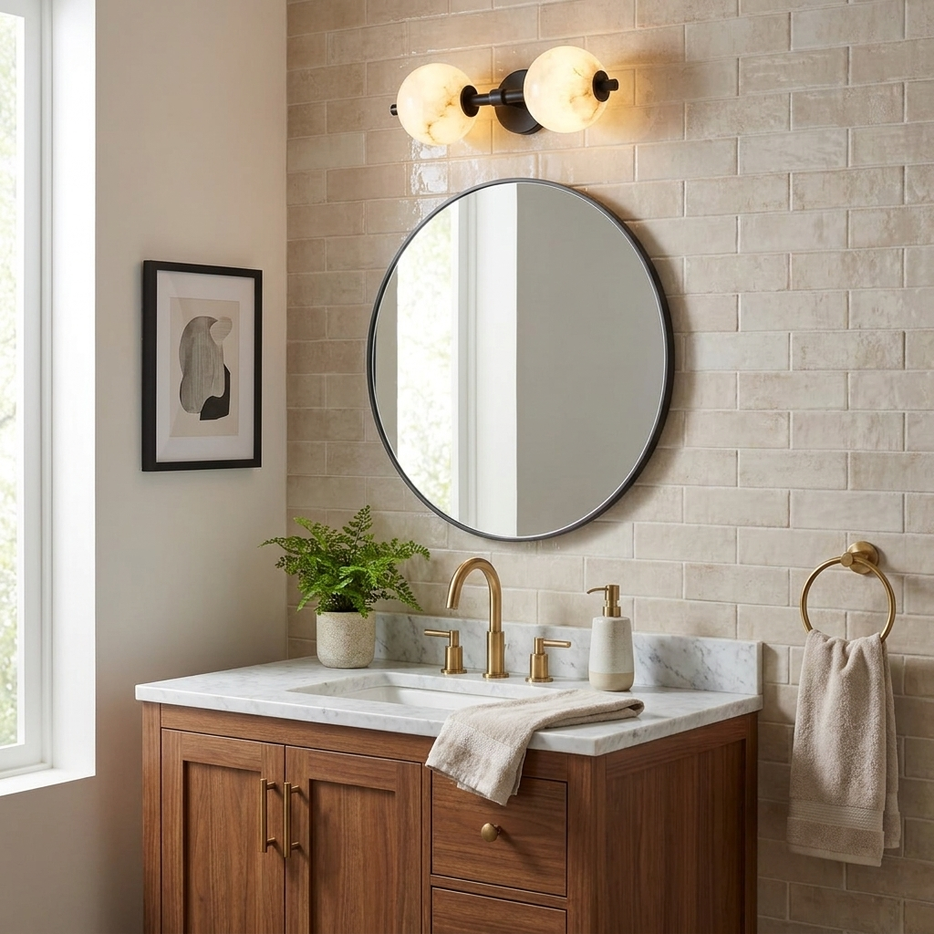 Duet Alabaster Wall Sconce