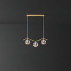 Eara Crystal Chandelier ? 20.8″ x H 5.1″ / L 53cm x H 13cm / Brass Chandelier