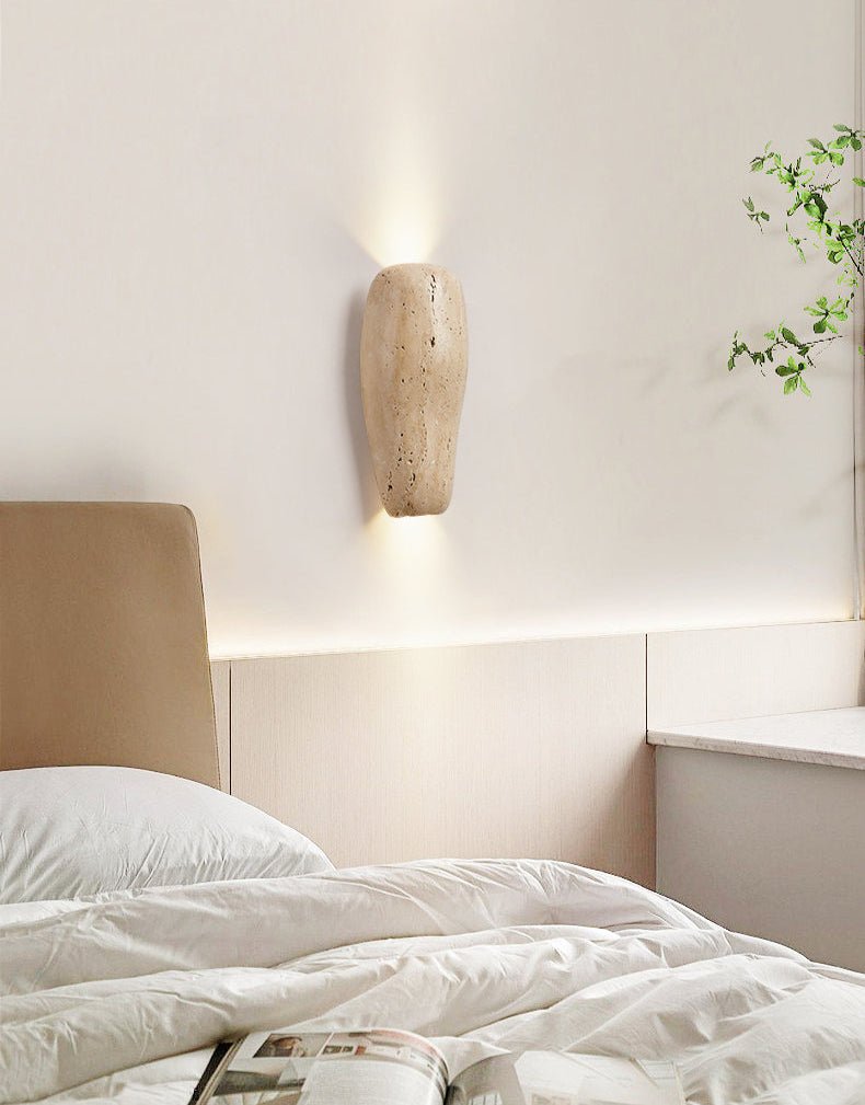 Earthy Stone Wall Sconce