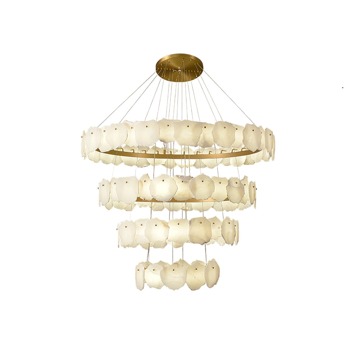 Ecliptica Spiral Alabaster Chandelier