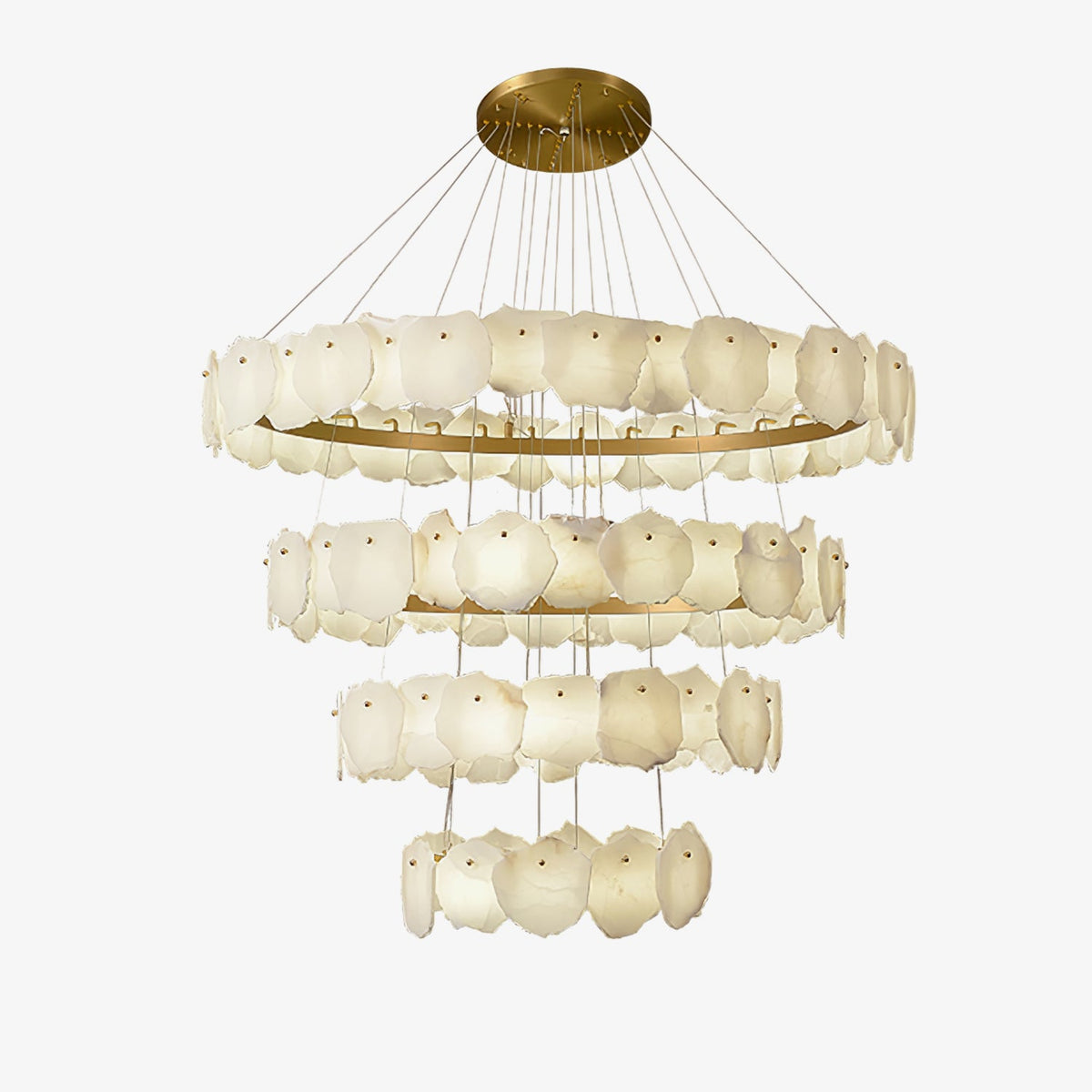 Ecliptica Spiral Alabaster Chandelier