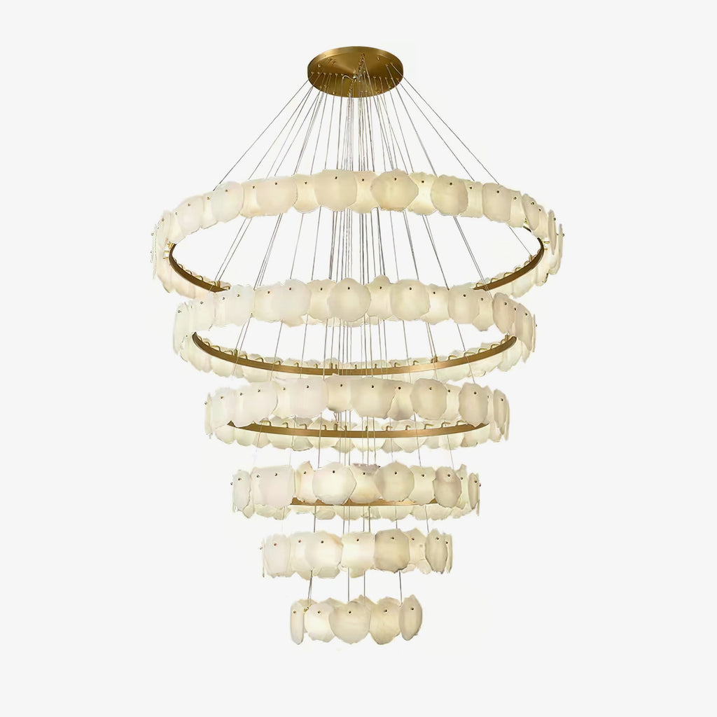 Ecliptica Spiral Alabaster Chandelier