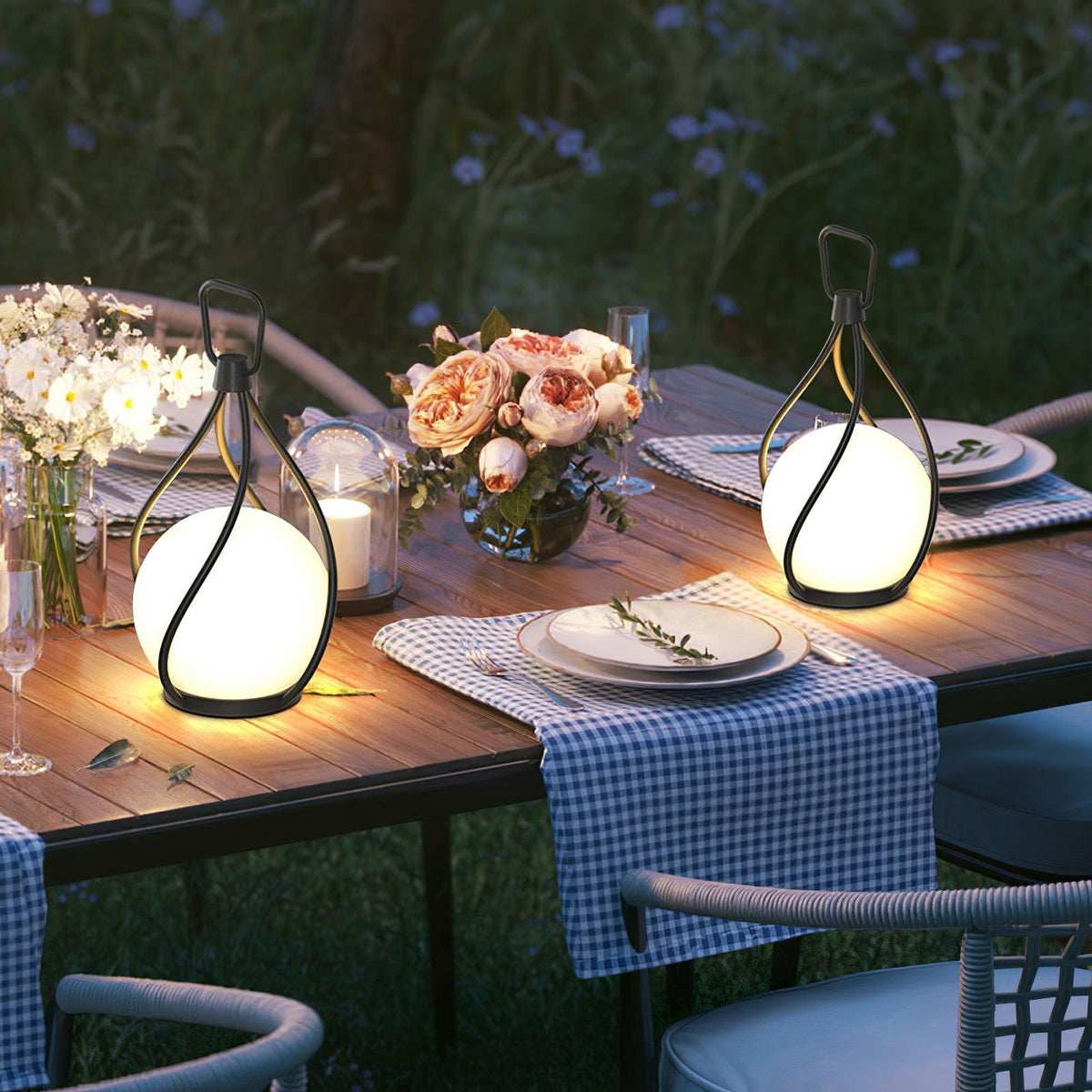 Crescent Orb Lantern Rechargeable Table lamp