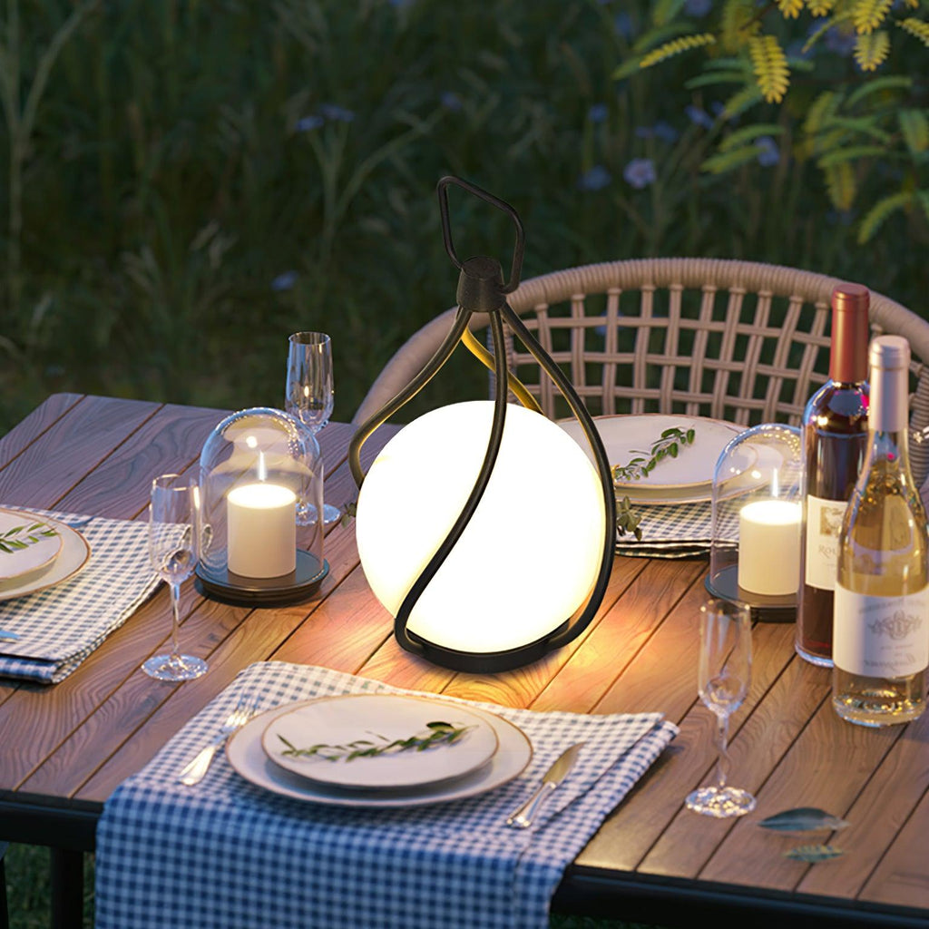 Crescent Orb Lantern Rechargeable Table lamp