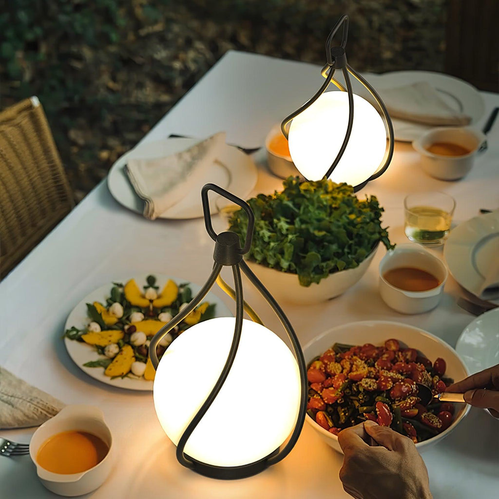 Crescent Orb Lantern Rechargeable Table lamp