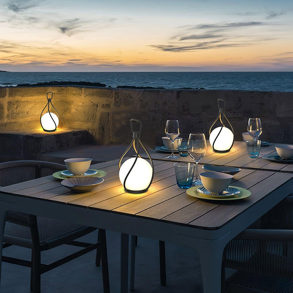 Crescent Orb Lantern Rechargeable Table lamp