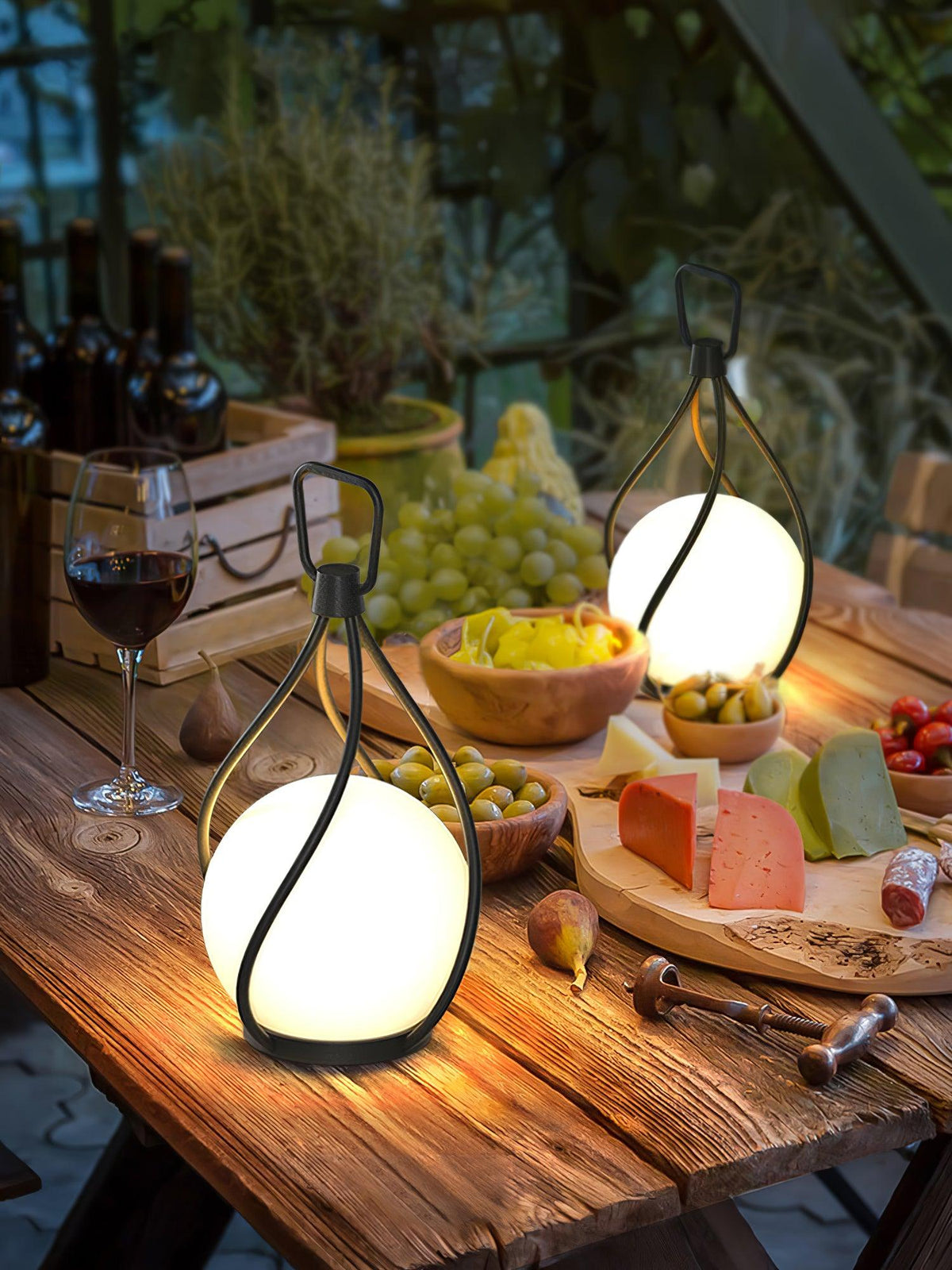 Crescent Orb Lantern Rechargeable Table lamp