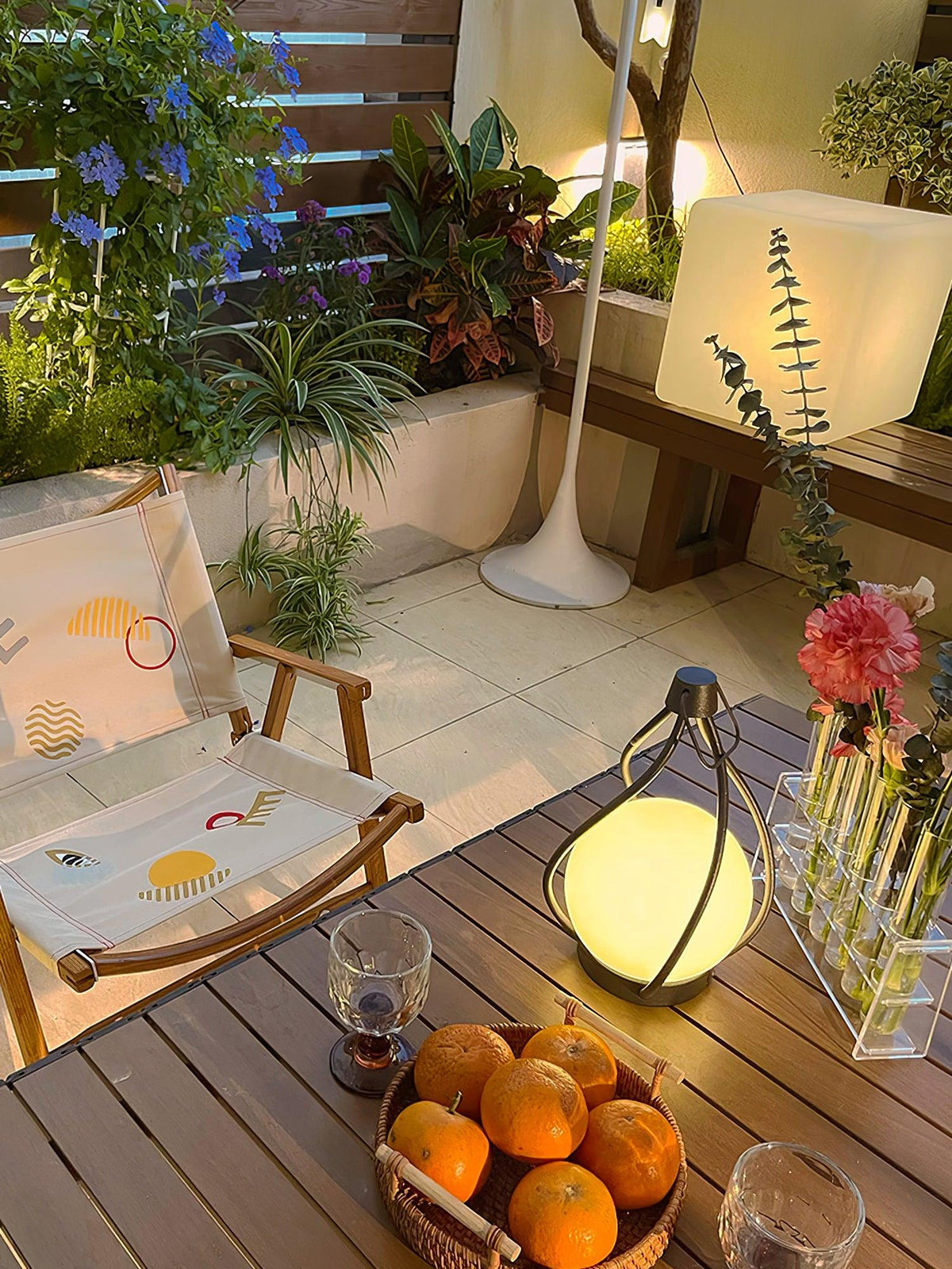 Crescent Orb Lantern Rechargeable Table lamp