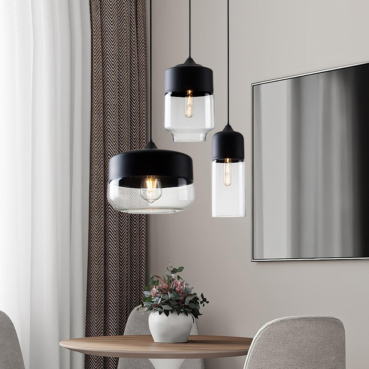 Crescent Quartet Pendant Lamp