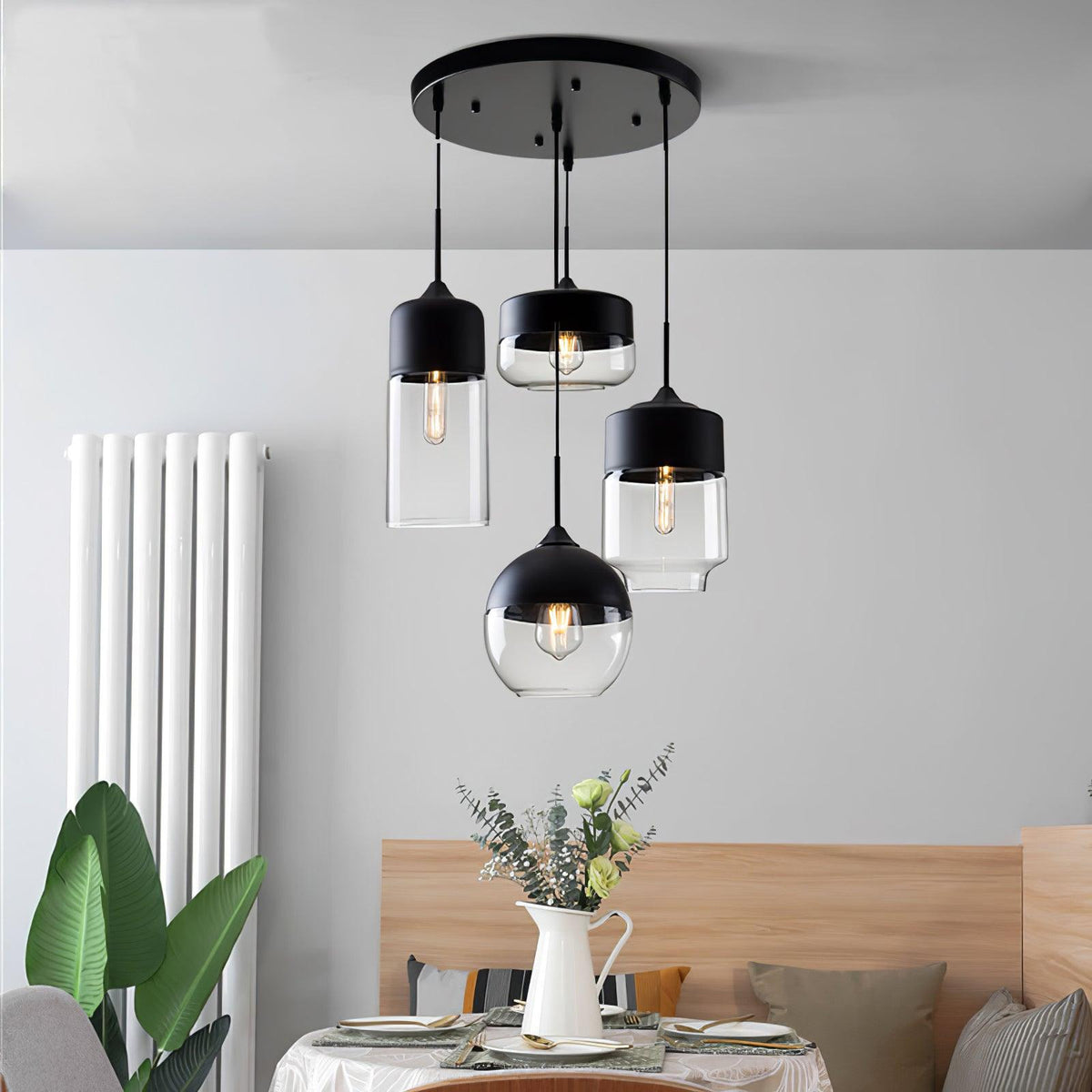 Crescent Quartet Pendant Lamp