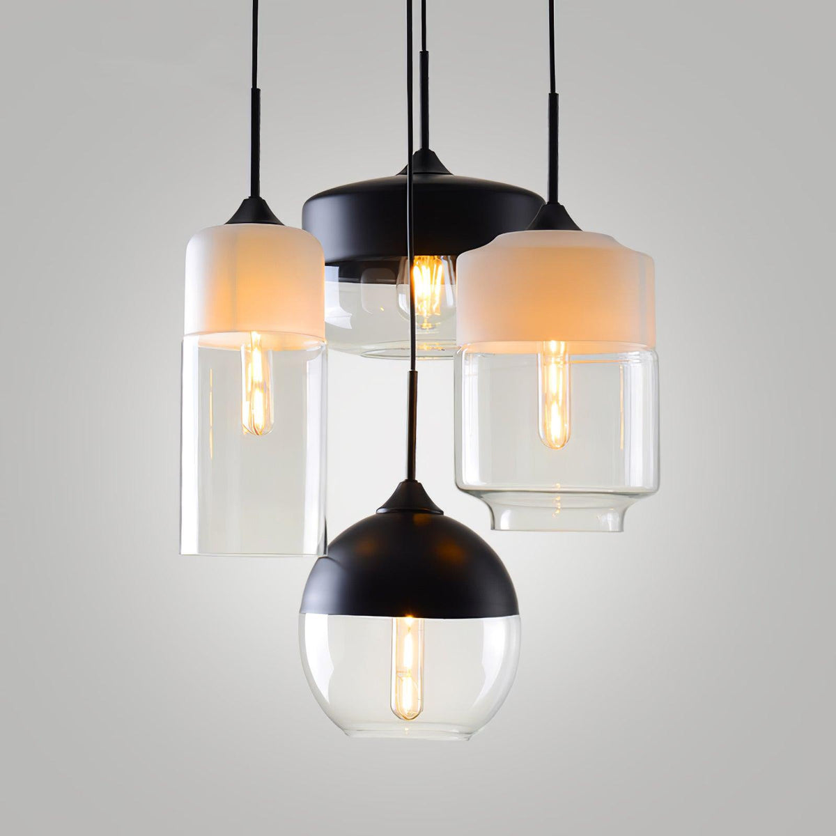 Crescent Quartet Pendant Lamp