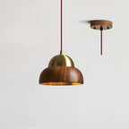 Edmund Pendant Light ∅ 7.9″ x H 5.9″ / Dia 20cm x H 15cm / Brass＆Walnut color Pendant light