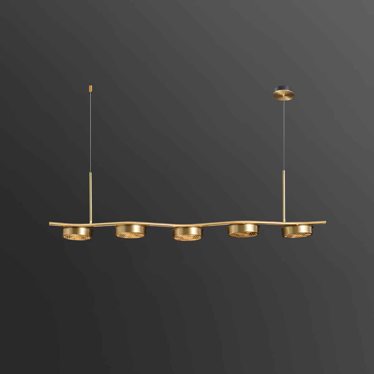 Alta Linear Brass Chandelier