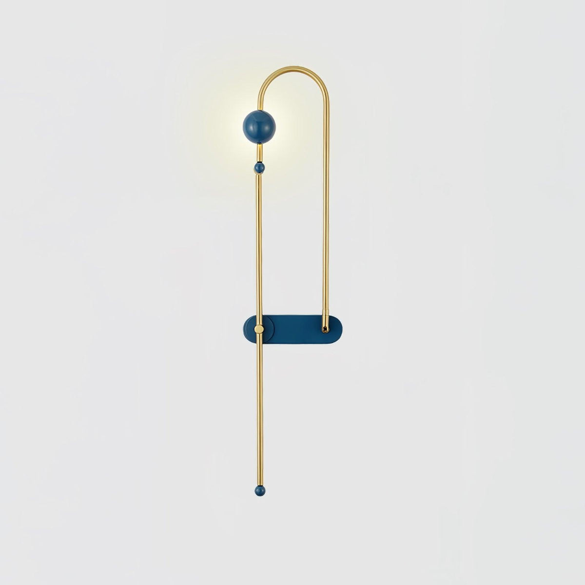 Electrical Circuit Wall Lamp Left: W 7.1″ x H 29.5″ / W 18cm x H 75cm / Gold & Blue / Warm Light Wall lamp