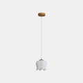 Elegant Floral Pendant Light 1 head ∅ 5.9″ x H 59.1″ / Dia 15cm x H 150cm / Gold + White Acrylic Lampshade Pendant light