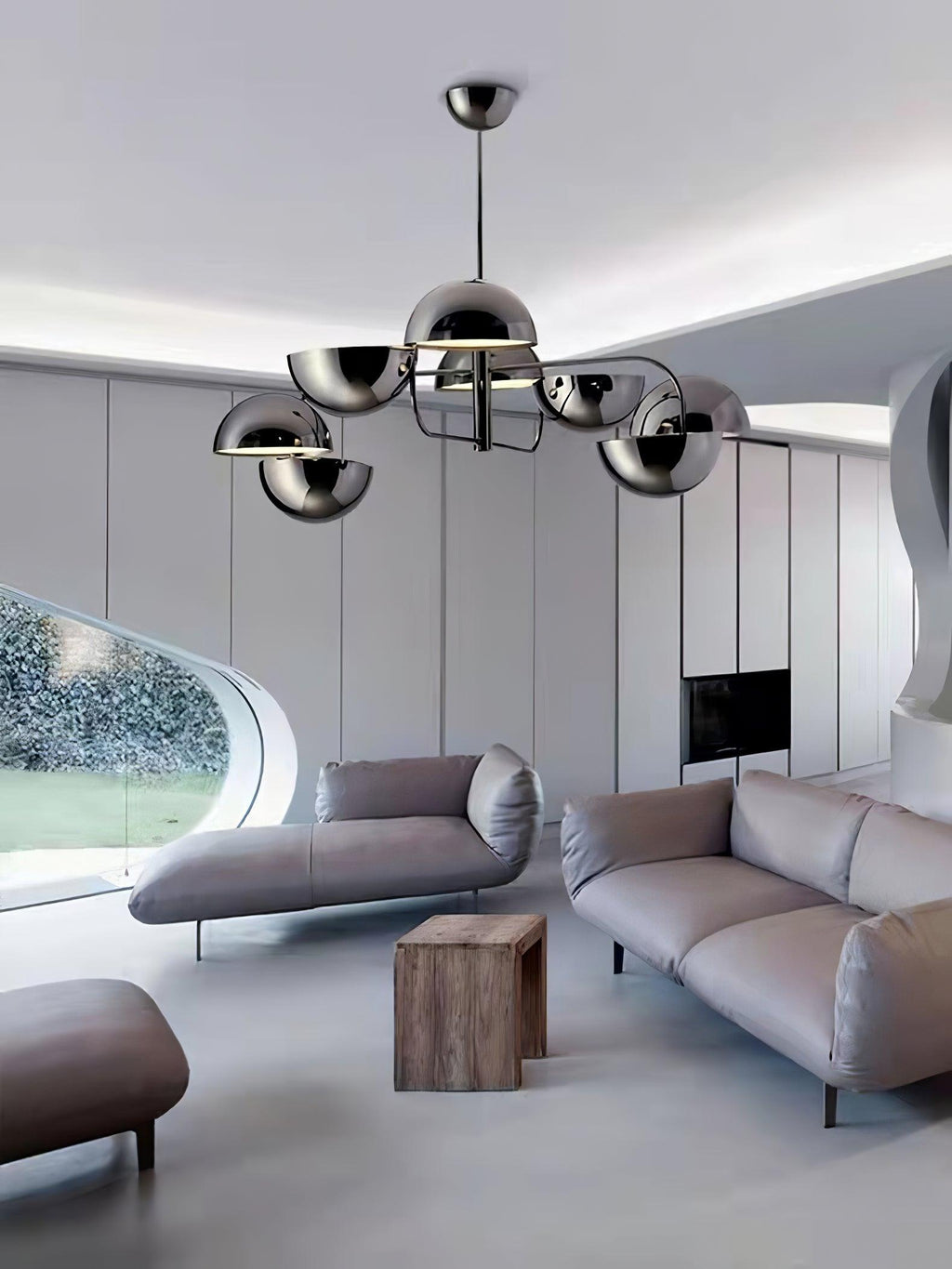 Elisabeth Penta Chandelier ∅ 31.5 x H 39″ / Dia 80cm x H 100cm / Black Chandelier