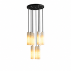 Elongated Alabaster Cluster Pendant Lamp