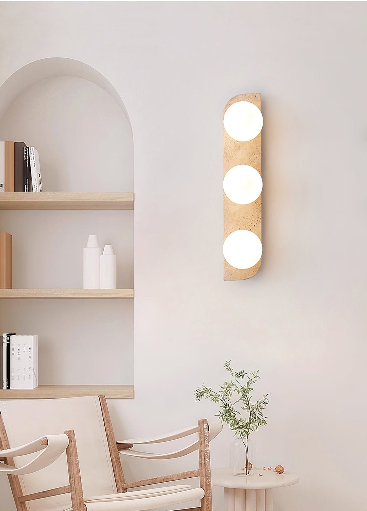 Elysian Travertine Wall Light
