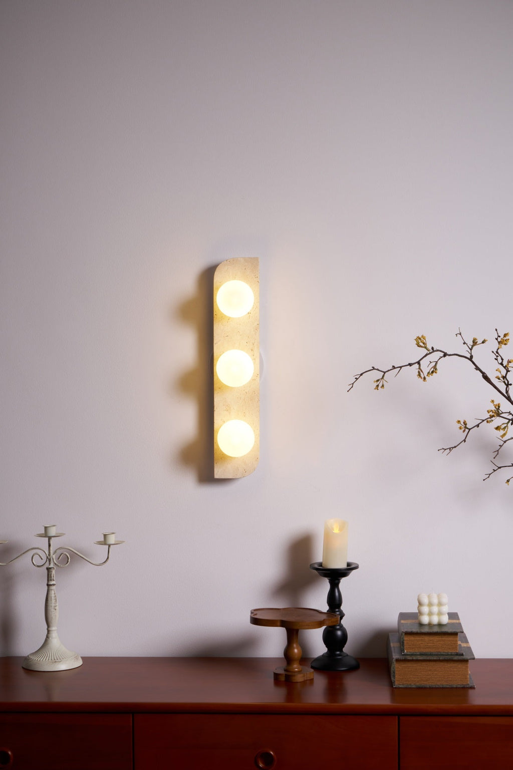 Elysian Travertine Wall Light