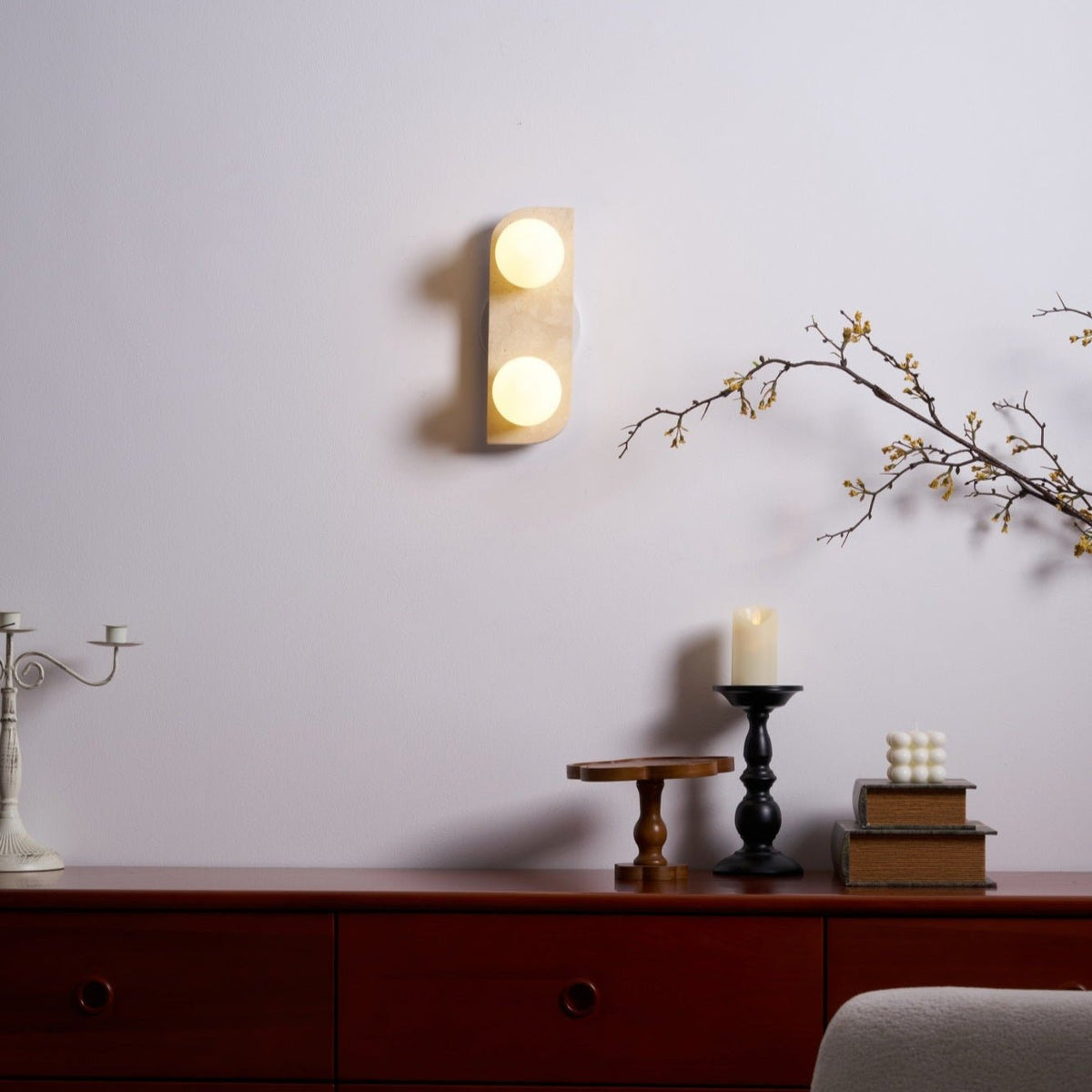 Elysian Travertine Wall Light