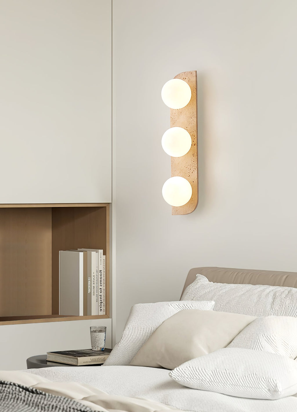 Elysian Travertine Plug-in Wall Light