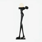 Embrace Ball Sculpture Floor Lamp L 23.6″ x W 11.8″ x H 70.8″ / Black & White / US Plug Floor lamp