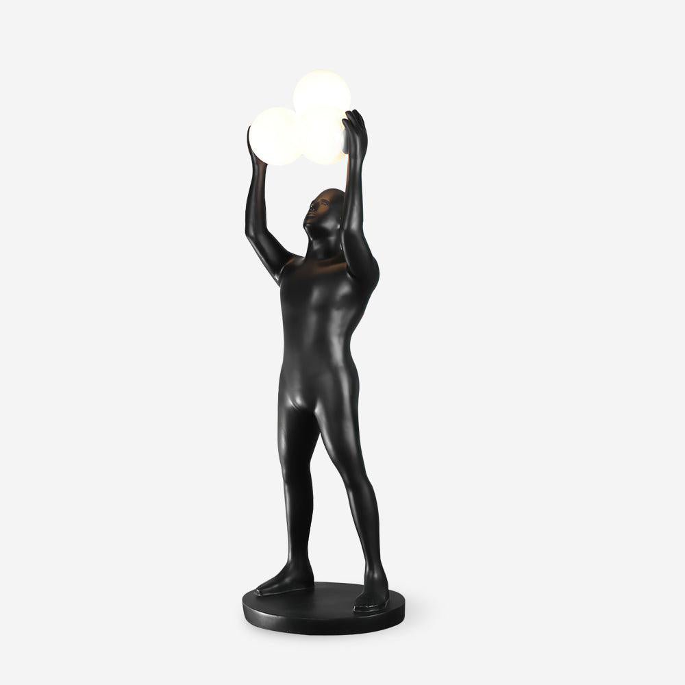 Enlightened Figure Sculptor Floor Lamp ∅ 23.6″ x H 74.8″ / Black / US Plug Floor lamp