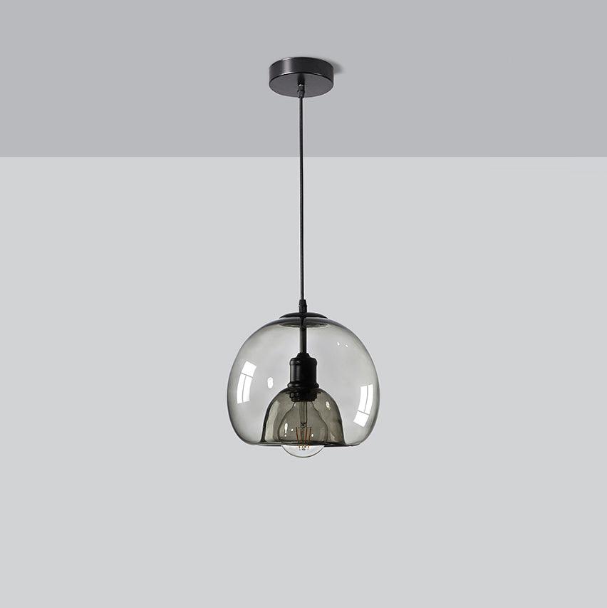 Eres Pendant Lamp ∅ 9.1″ x H 8.3″ / Dia 23cm x H 21cm / Black & Clear Pendant light