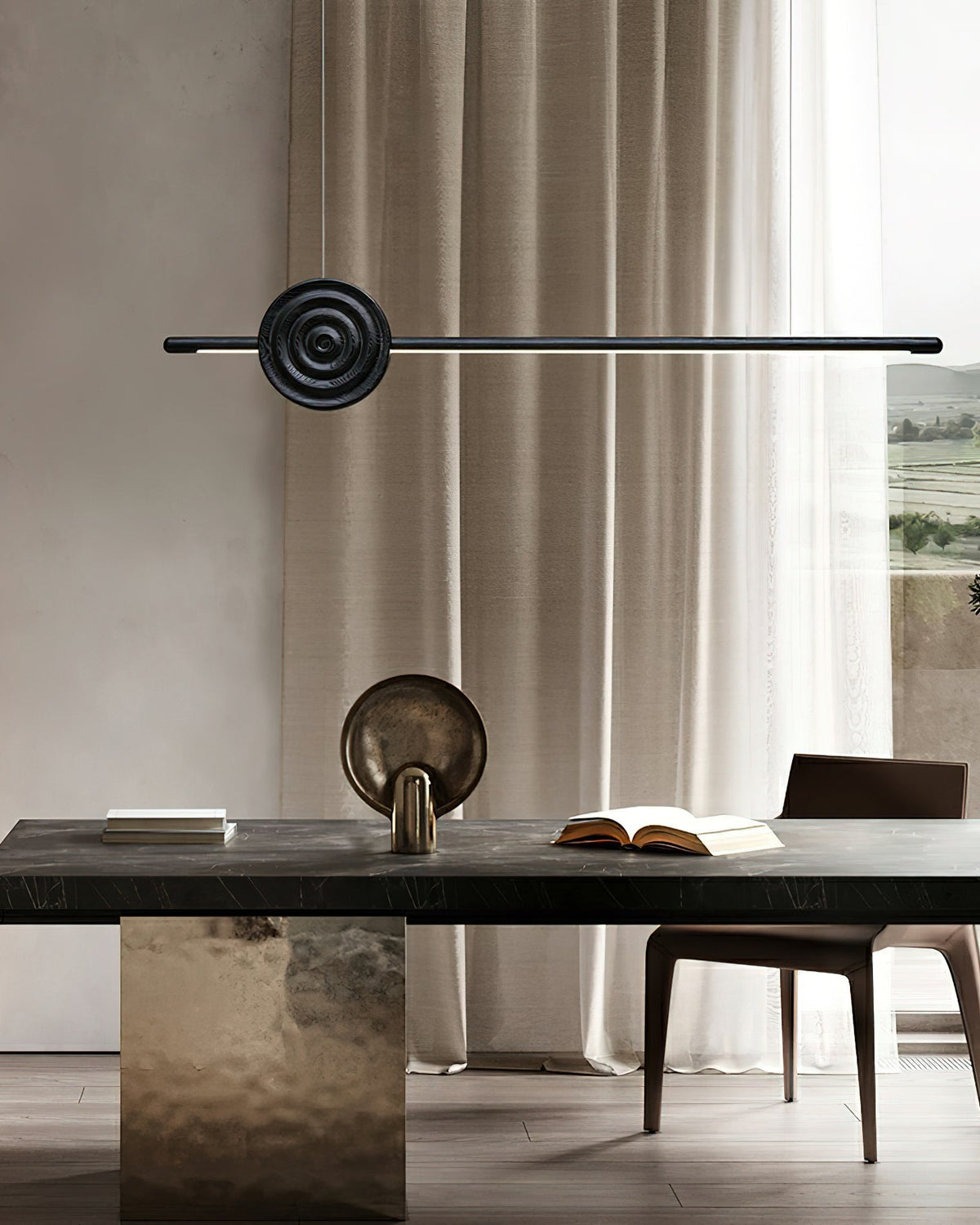 Erhu Wood Chandelier Chandelier
